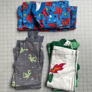 Lot of three dragon pajamas Hanna Andersson size 150/12